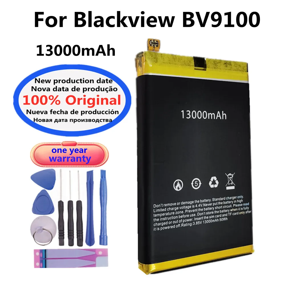 Фото Новинка 13000 мАч 100% Оригинальный аккумулятор для телефона Blackview BV9100 аккумулятор батареи Быстрая доставка + Инструменты №1