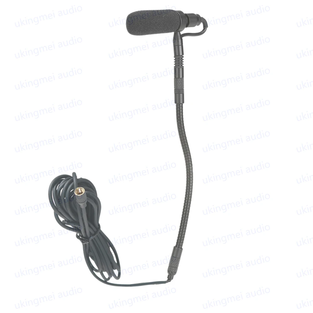 Supercardioid Musical Instrument Microphone with Clips for Cello Violin Guitar Flute Piano Saxophone Suitable Wireless Transmitt