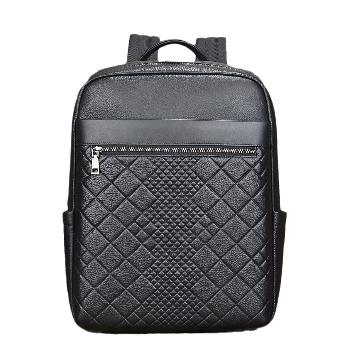 

Мужской рюкзак из натуральной воловьей кожи, в полоску