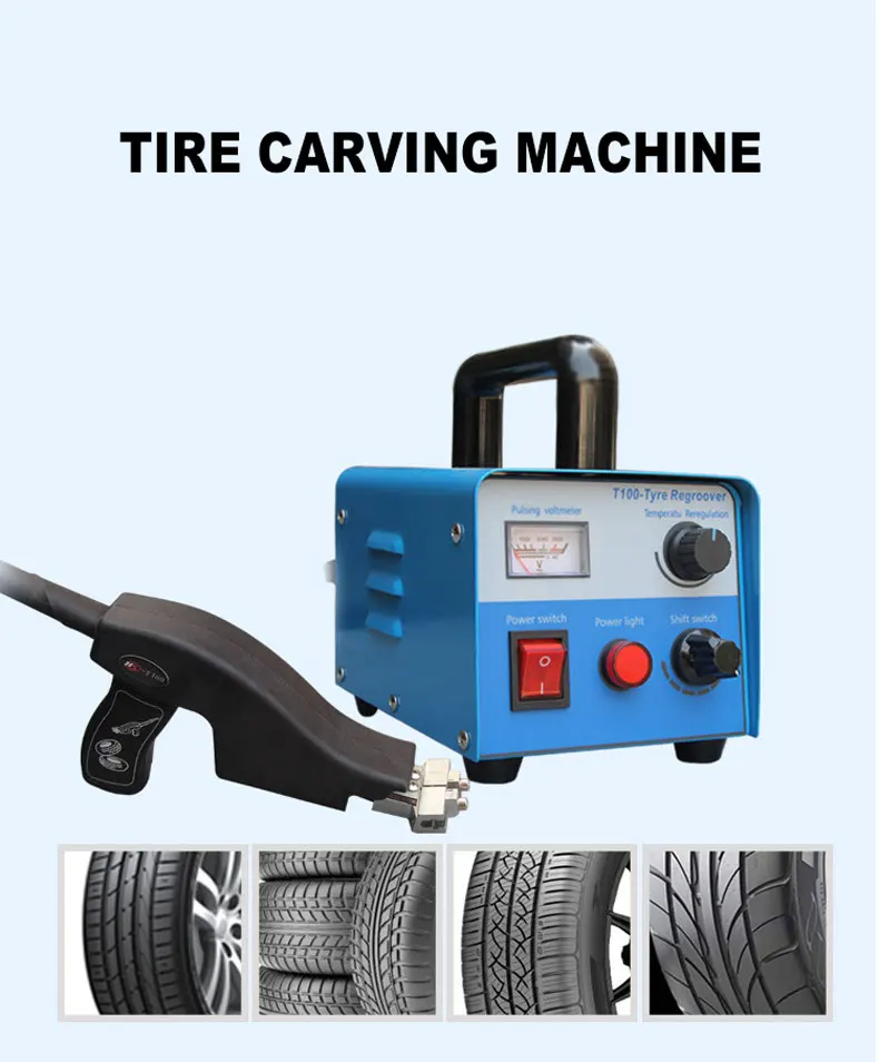 Tire engraving machine 2-20mm 380W tire grooving machine Rubber Pulse  engraving machine U/V type   HSD-T100