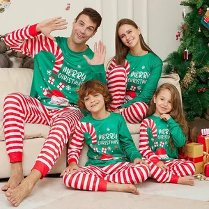 2024 рождественские Семейные одинаковые пижамы, одежда для взрослых и детей, топы и штаны, 2 предмета, Рождественская одежда для сна, пижамы, одежда для собак