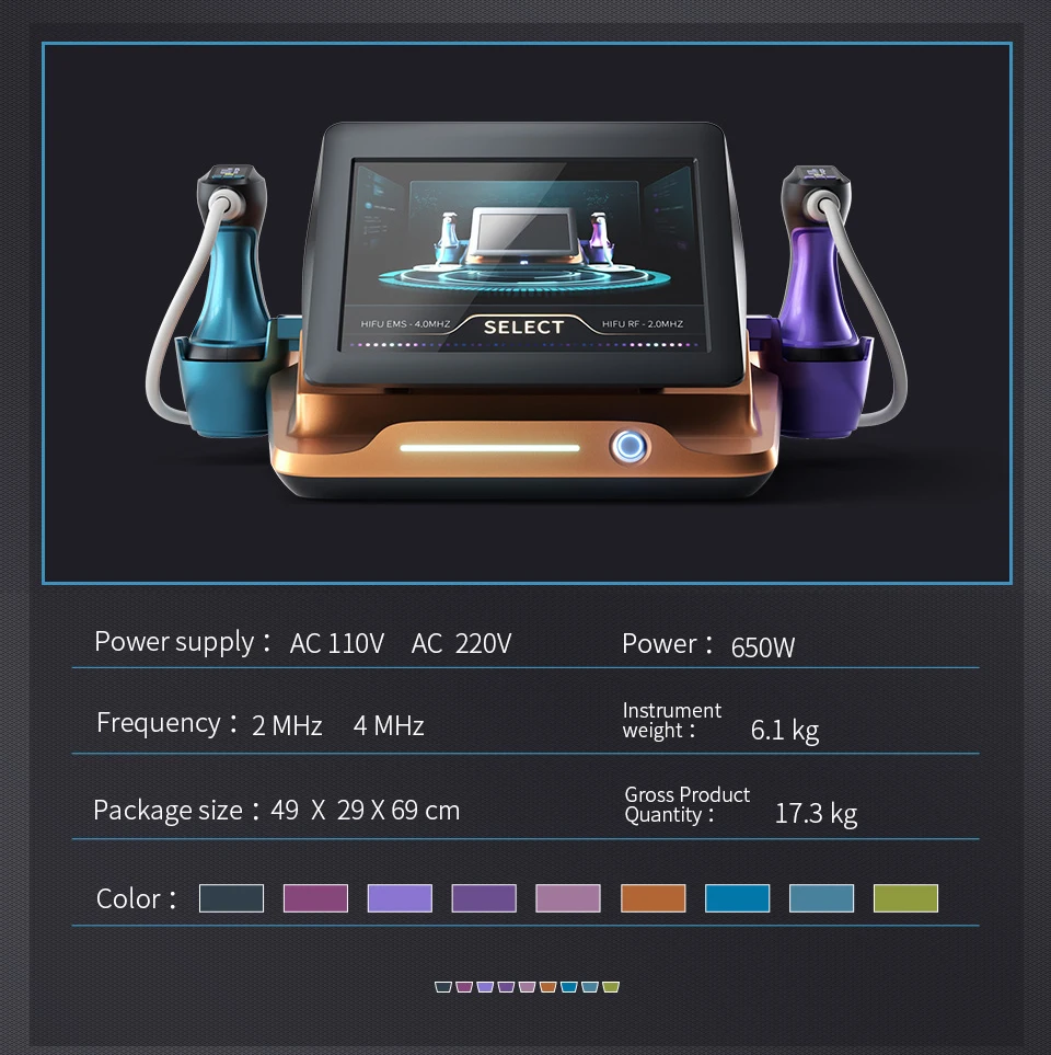 <h3 class="features--headline">Features and benefits</h3> <ul> <li data-immersive-translate-walked="068b1997-eae3-4fd1-bdef-29b88fabedb4" data-immersive-translate-paragraph="1"><strong data-immersive-translate-walked="068b1997-eae3-4fd1-bdef-29b88fabedb4">Skin Tightening & Lifting</strong>: Targets multiple layers of the skin for a visibly tighter, firmer appearance.</li> <li data-immersive-translate-walked="068b1997-eae3-4fd1-bdef-29b88fabedb4" data-immersive-translate-paragraph="1"><strong data-immersive-translate-walked="068b1997-eae3-4fd1-bdef-29b88fabedb4">Advanced Collagen Boost</strong>: High-Intensity Focused Ultrasound rejuvenates and lifts skin naturally.</li> <li data-immersive-translate-walked="068b1997-eae3-4fd1-bdef-29b88fabedb4" data-immersive-translate-paragraph="1"><strong data-immersive-translate-walked="068b1997-eae3-4fd1-bdef-29b88fabedb4">Body Shaping & Contouring</strong>: EMS technology sculpts and tones, addressing hard-to-shape areas effectively.</li> <li data-immersive-translate-walked="068b1997-eae3-4fd1-bdef-29b88fabedb4" data-immersive-translate-paragraph="1"><strong data-immersive-translate-walked="068b1997-eae3-4fd1-bdef-29b88fabedb4">Smooth Fine Lines & Wrinkles</strong>: Micro Pulse RF renews skin texture, leaving a glowing, youthful finish.</li> <li data-immersive-translate-walked="068b1997-eae3-4fd1-bdef-29b88fabedb4" data-immersive-translate-paragraph="1"><strong data-immersive-translate-walked="068b1997-eae3-4fd1-bdef-29b88fabedb4">All-in-One Convenience</strong>: Perfect for full-face and body treatments with ease, comfort, and lasting results.</li> </ul> <hr /> <h5></h5> <h5><span class="tw-text-2xl tw-font-bold" style="color: #99ccff;">IN STOCK READY TO SHIP</span></h5> <h5><span class="tw-text-2xl tw-font-bold" style="color: #99ccff;">1 YEAR WARRANTY + 3 YEAR TECH SUPPORT</span></h5> <h5><span class="tw-text-2xl tw-font-bold" style="color: #99ccff;">30 DAY MONEY-BACK AND <a href="https://tattoosemi.com/refund_returns/">RETURN POLICY</a></span></h5> <h5><span class="tw-text-2xl tw-font-bold" style="color: #99ccff;">FREE WORLDWIDE SHIPPING <a href="https://tattoosemi.com/shipping-policy/">SHIPPING POLICY</a> </span></h5> <h5><span class="tw-text-2xl tw-font-bold" style="color: #99ccff;">PROFESSIONAL BEAUTY <a href="https://tattoosemi.com/">SALON MACHINES</a> EQUIPMENT</span></h5> &nbsp; <div class="product-block product-block--sales-point"></div> 12D HIFU Machine Ultrasound EMS RF Micro