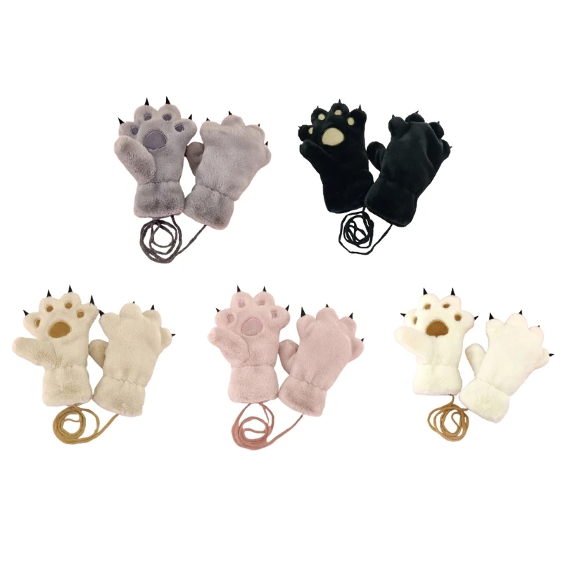 

Thickened Fleece Lined Children's Winter Gloves Warm Gloves Animal Paws Keep Your Children Hands Warm & Drop Shipping