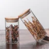 Clear Glass Transparent Glass Food Storage Jar With Lid Tea Coffee Beans Container Snack Nuts Sealed Box Kitchen Organizer 2