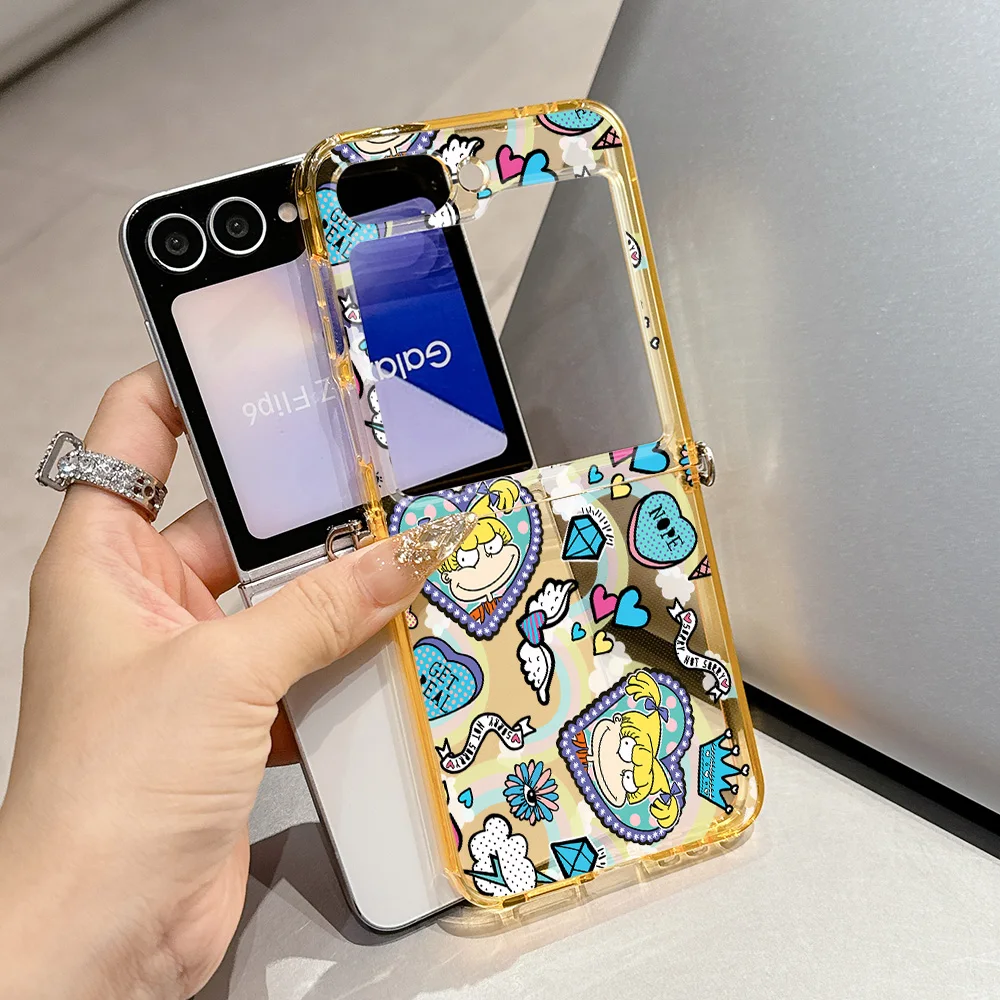 Cartoon Funny Rugrats Semi-Transparent Foldable Soft TPU Phone Case