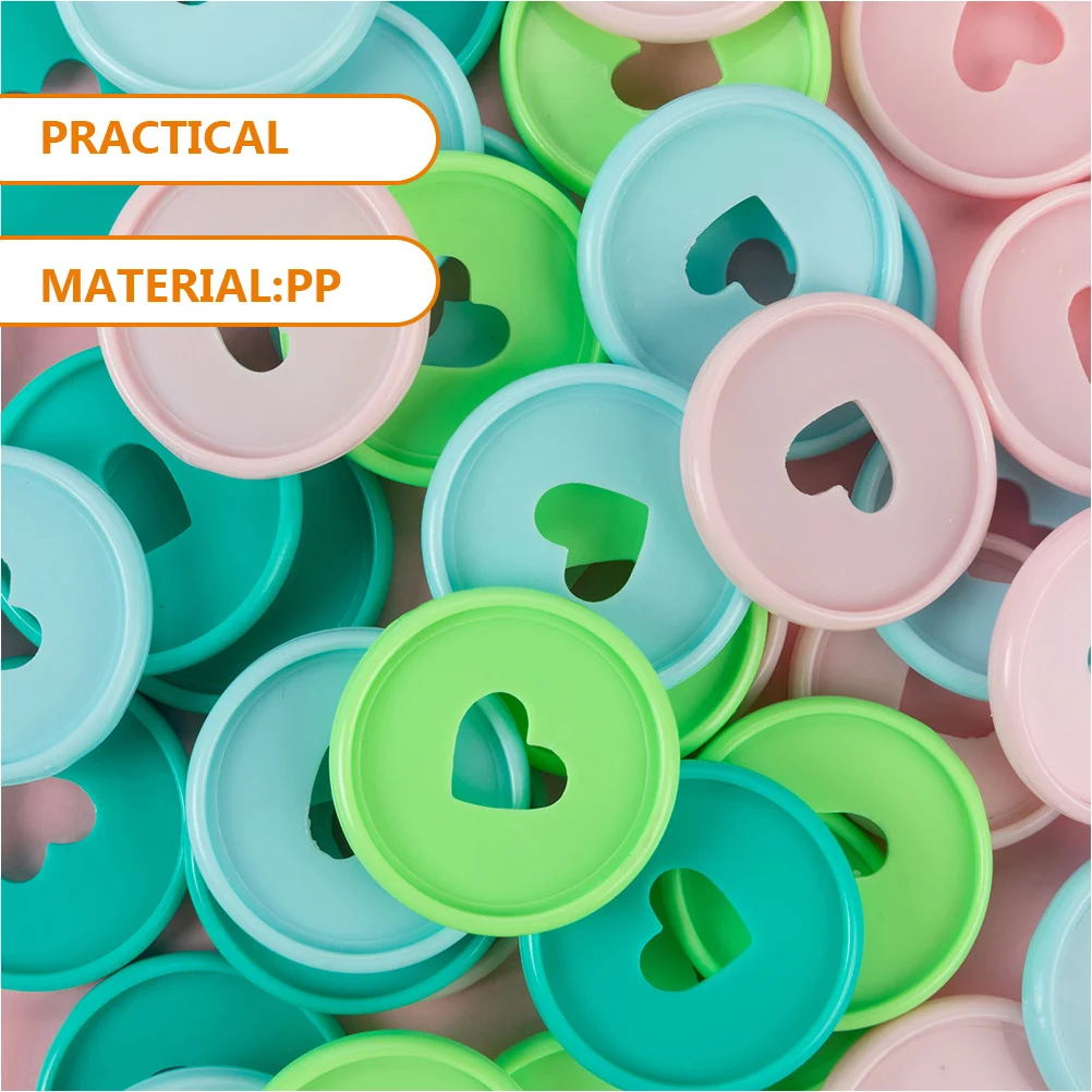 Heart Macaron Color Binder Discs Plastic Rings Binding Combs Book Discs Planner Supplies Office Binding Supplies Small 80 Pcs