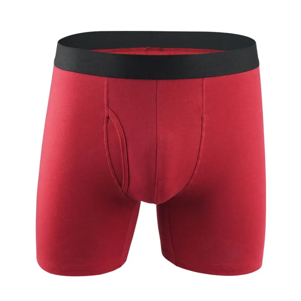 Trunks Open Front Boxer Briefs Men Boxers Solid Color Front