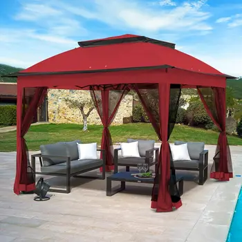 11x11 Pop Up Gazebo Canopy Tent with Mesh Netting 1