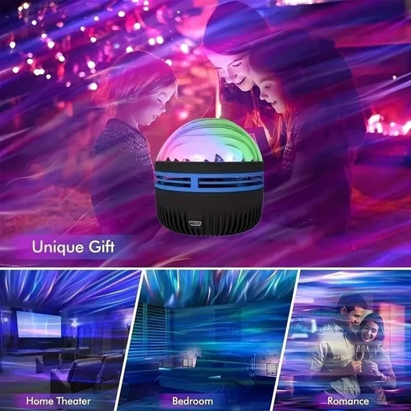 LED Galaxy Projector Light Colorful Galaxy Sky Projector Bedroom Night Light Kids Room Decoration Christmas Party Decoration
