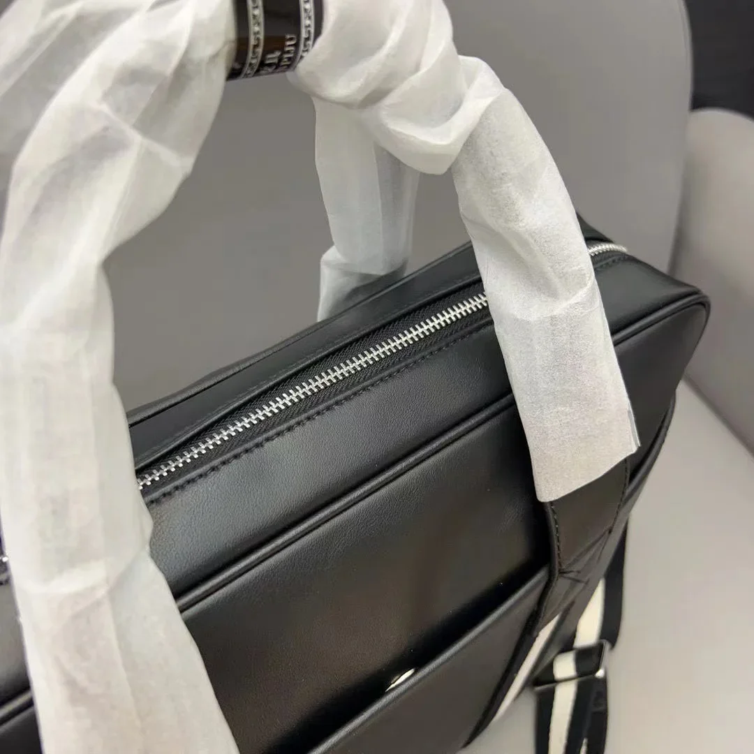 Luxury Bal Brand Briefcase Bag Fashion Design Business Causal Men Leather Handbag Men's Cowhide Large Capacity Handbags Male