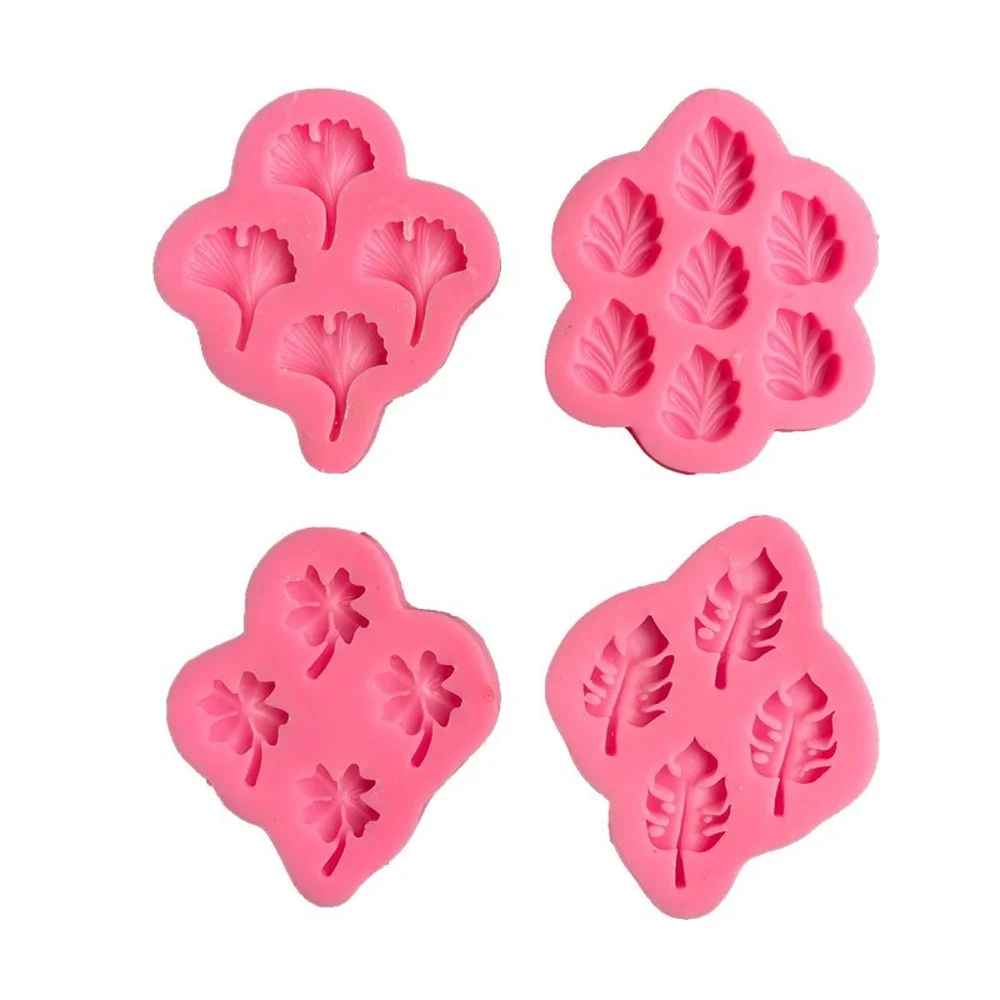Silicone Mold Cake Decorating Tools Tropical Ginkgo Palm Maple Leaf Monstera Silicone Mold Chocolate Candy Fondant Mould DIY Clay Resin Model Cake Decorating Tools