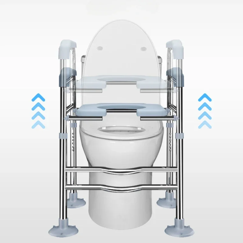 Toilet Booster Chair with Handrails Portable Elderly Toilet Seat Easy Clean Commode Senior Mobility Aid Bathroom Helper portable toilet toilet seat