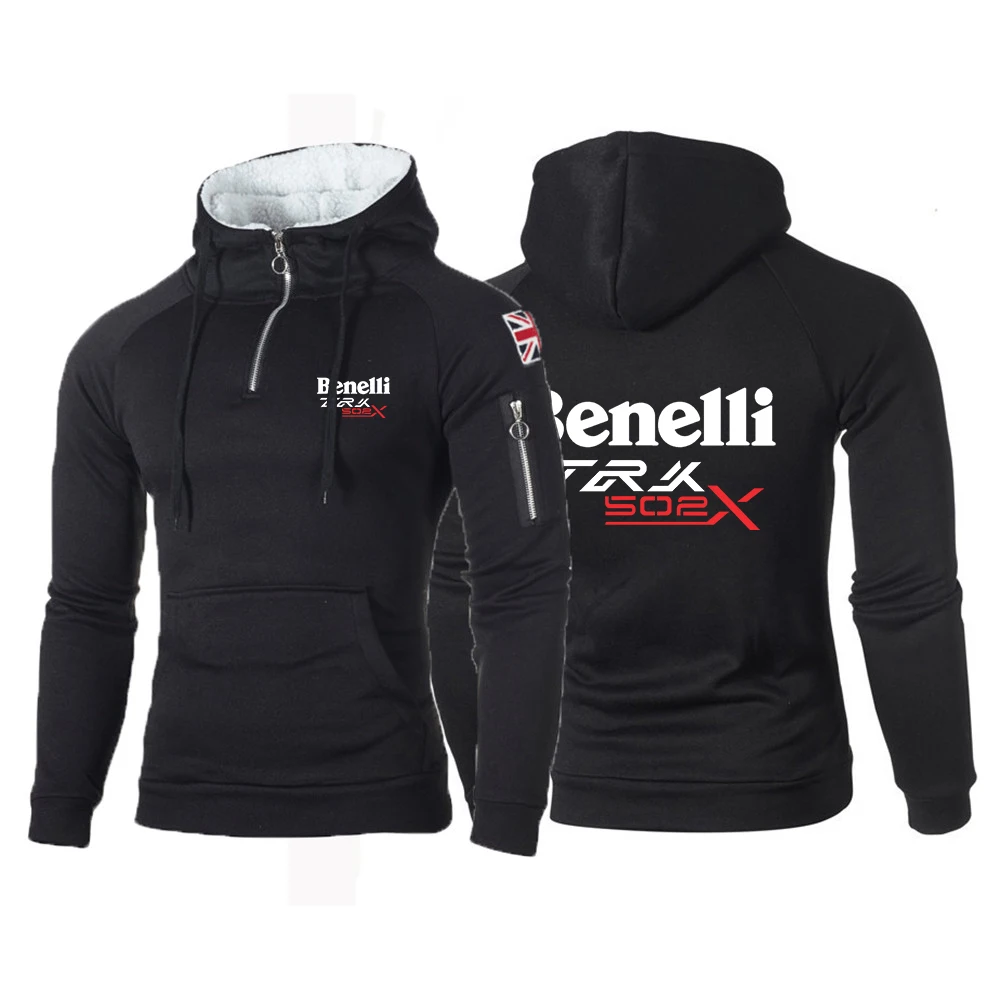 Benelli TRK 502X printing fashion 2023 new men's casual long-sleeved fitness sweater fleece hoodie classic Joker sweatshirt jack