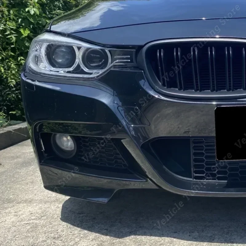 Kit 4 Pièces De Protections De Pare-Chocs Avant Pour BMW Série 3 F30 / M3 / M4 (2012-2018) - ABS Noir Aspect Carbone