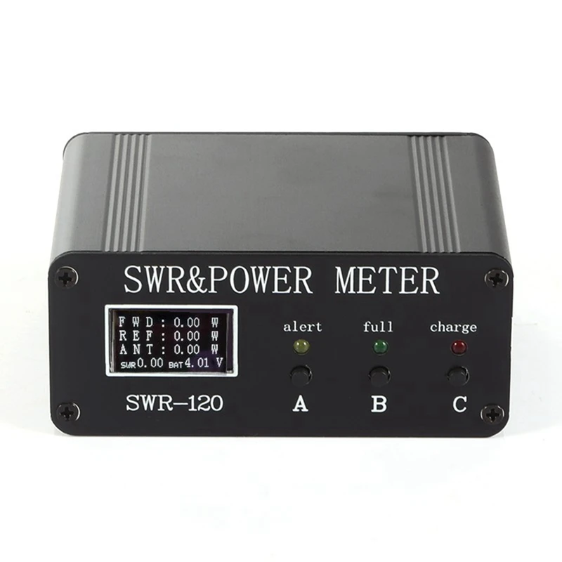 

1 PCS SWR HF Short Wave Standing Wave Meter SWR And Power Meter+Battery+OLED FM AM CW SSB With Button 1.8Mhz-50Mhz 0.5W-120W