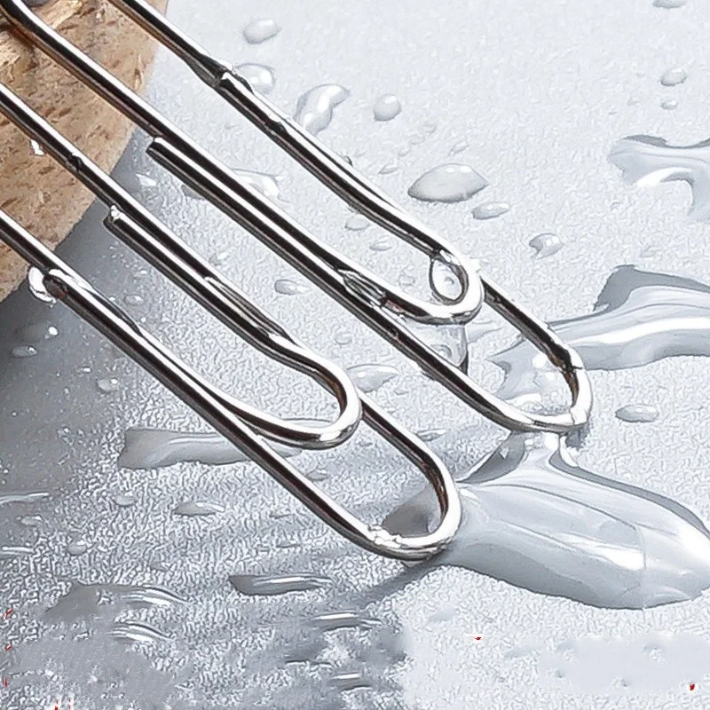 Paper Clips 160 pcs Silver Paper Clips Office Supplies Large File Bookmark Clip Organizer Stationery Stainless Steel