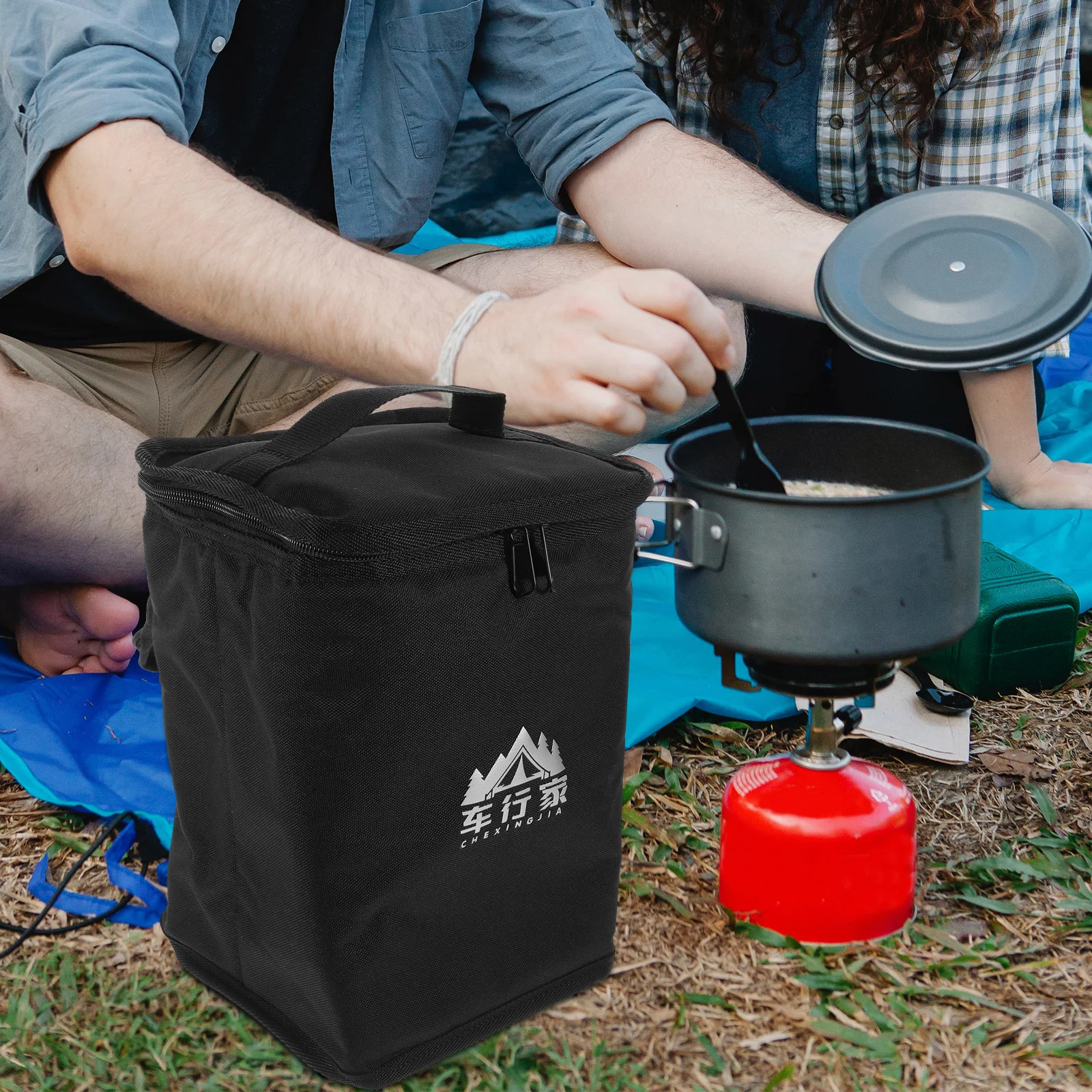 

Outdoor Storage Bag Kerosene Lamp Container Oxford Cloth Oil Lamping Pouch Zipper Design Gas Can