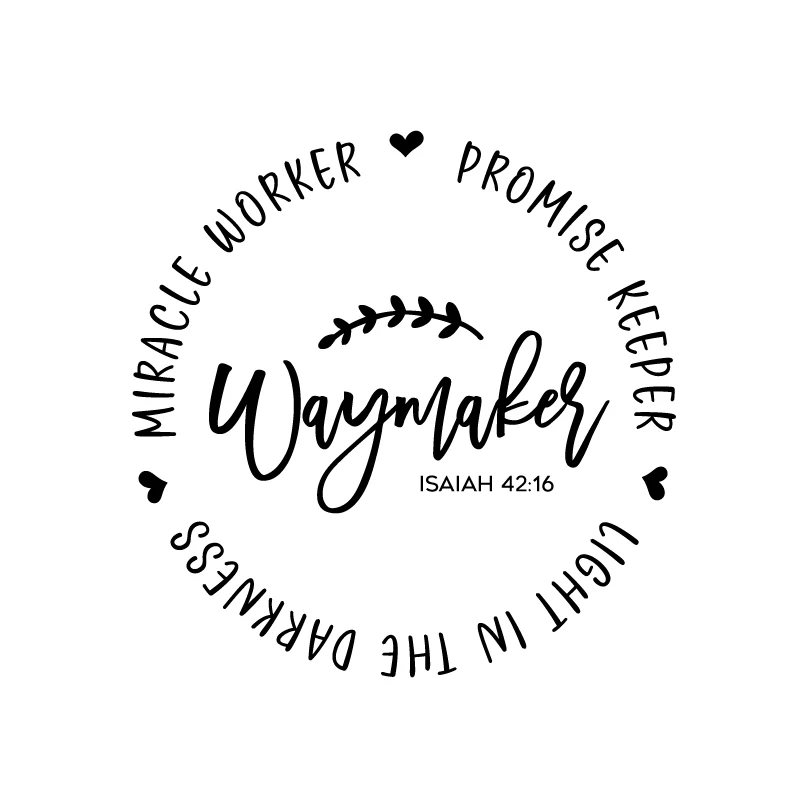 

Waymaker Christian Quote Vinyl Sticker Car Window Cup Decoration, 12cm*12cm