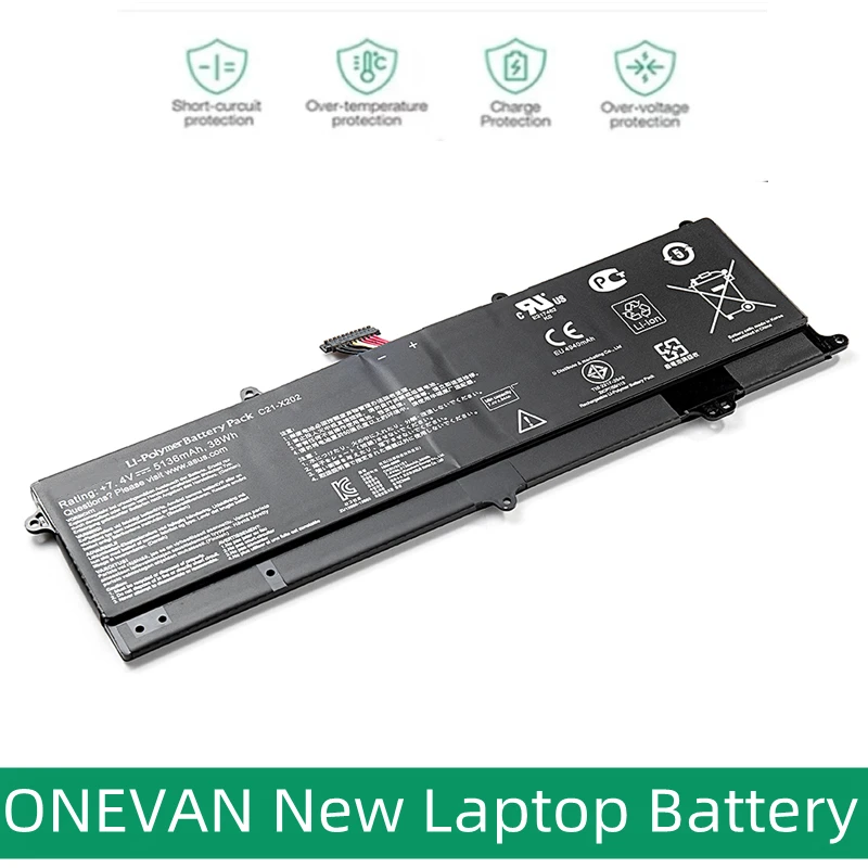 Onevan-bateria para Asus S200 S200e X201 X201e X202 X202e S200e-ct209h S200e-ct182h S200e-ct1 7.4v Novo