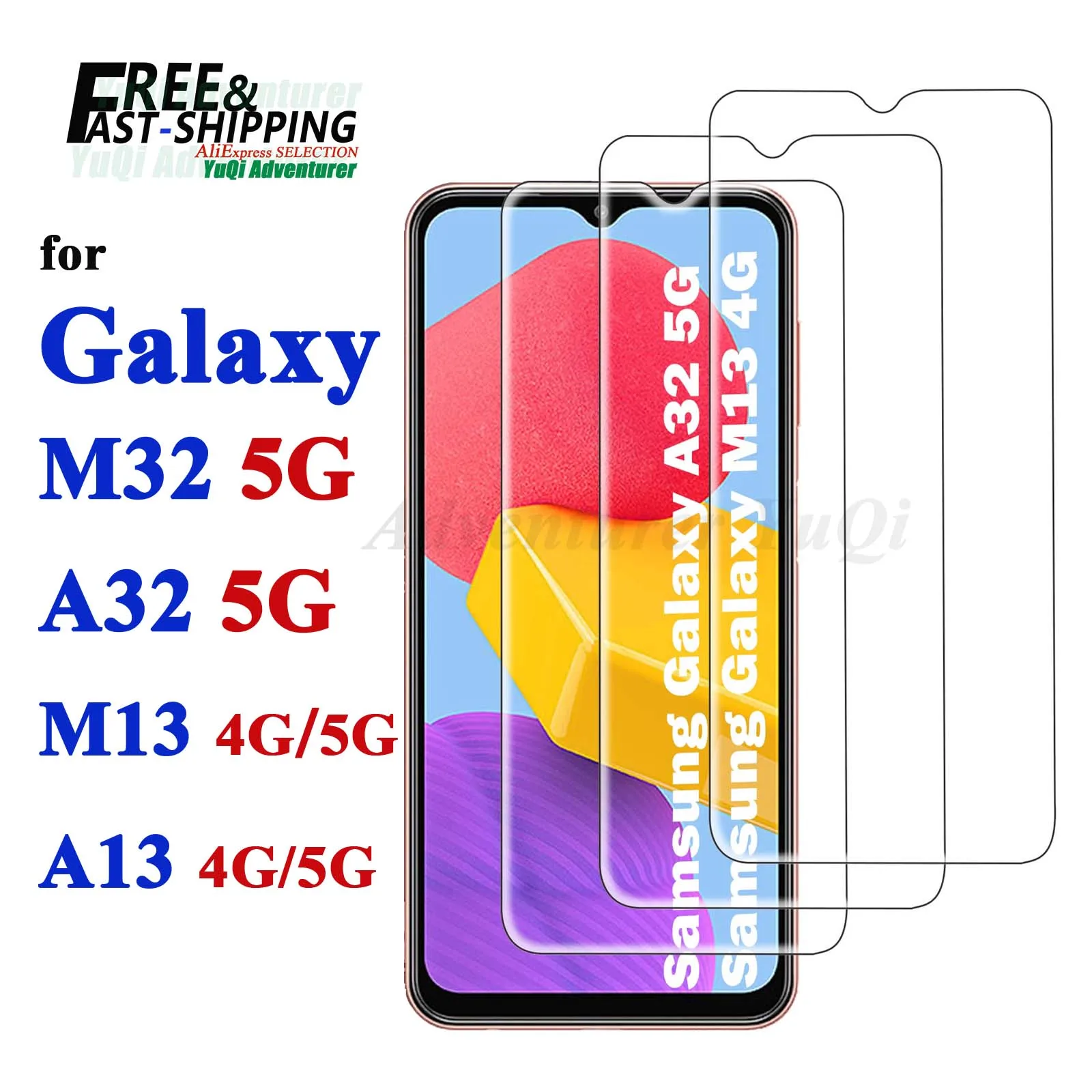 Screen Protector For Galaxy A13 M13 4G A32 M32 5G Samsung Tempered Glass SELECTION Free fast Shipping 9H Clear Case Friendly