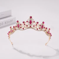 Girl's birthday tiara bridal wedding hair accessories Korean simple wedding dress children's performance tiara accessories. 5