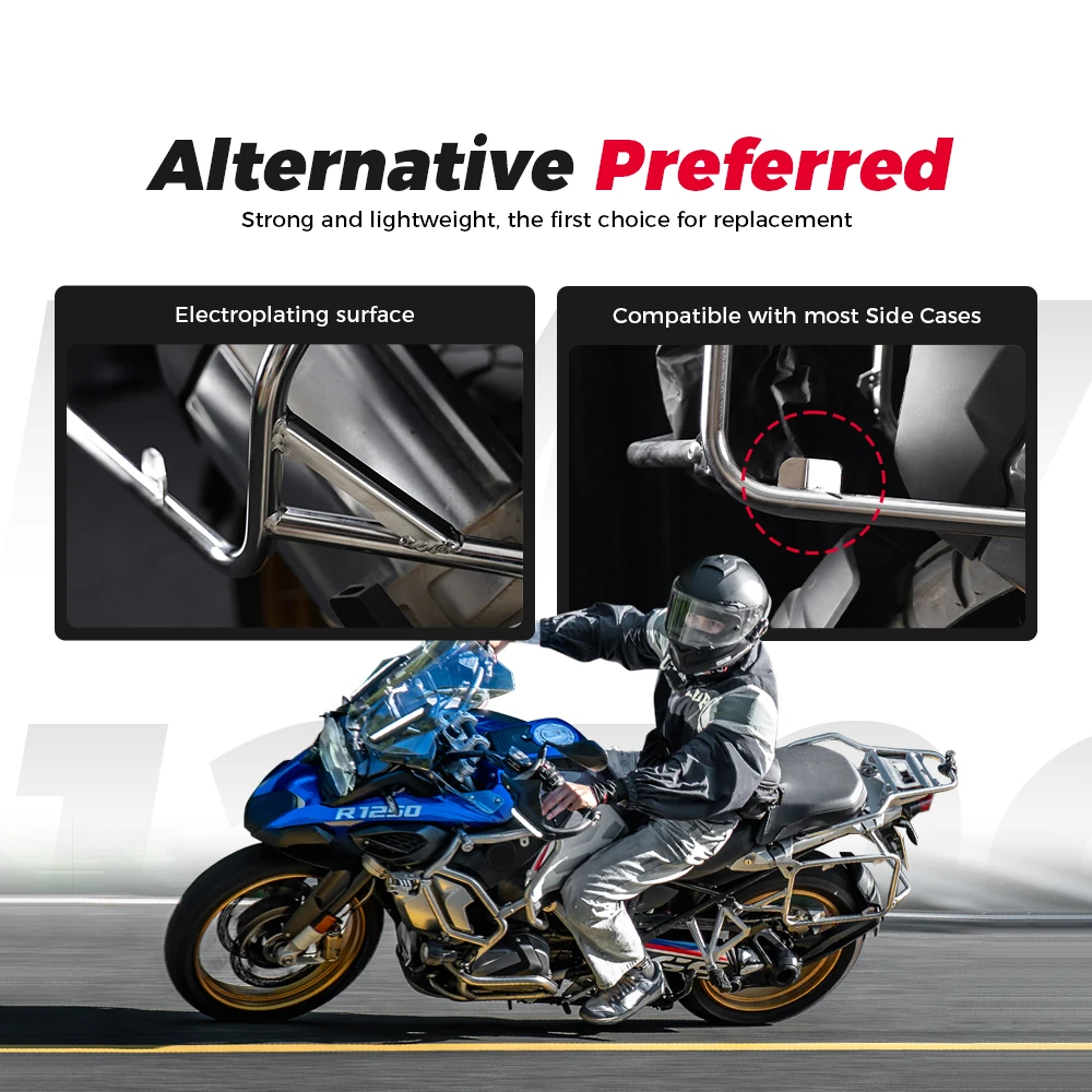 BMW R1200GS R1250GS LC 어드벤처 R1250GS 파니에 랙 BMW GS 1200 1250 GS LC 어드벤처 용 스테인레스 스틸 탑 케이스 랙