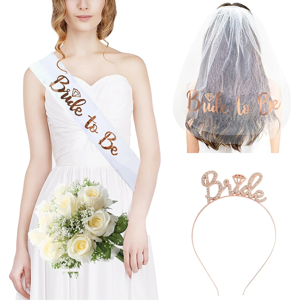 Set Velo E Tiara Da Sposa GAFATORY – Pettine In Tulle E Corona Con Diamanti, Per Matrimonio E Addio Al Nubilato