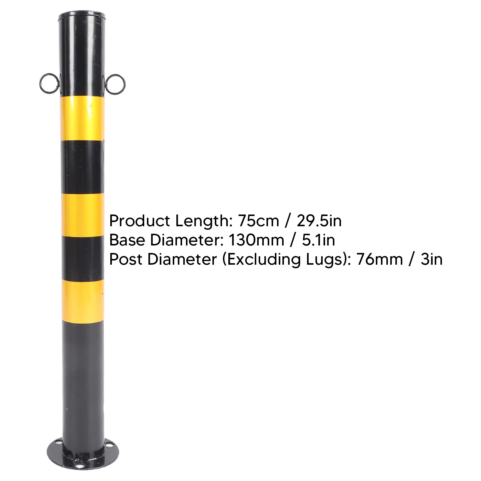 Road Post 75cm With Hook Security Traffic Delineator Post Crowd Control Stand Street Warning Pile