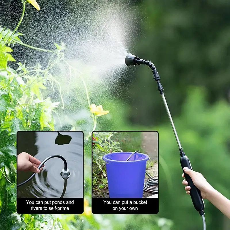 

Battery Powered Sprayer Wand Electric Sprayer 1500mh 3 Types Of NozzleWatering Can With Spray Automatic Garden Plant Mister