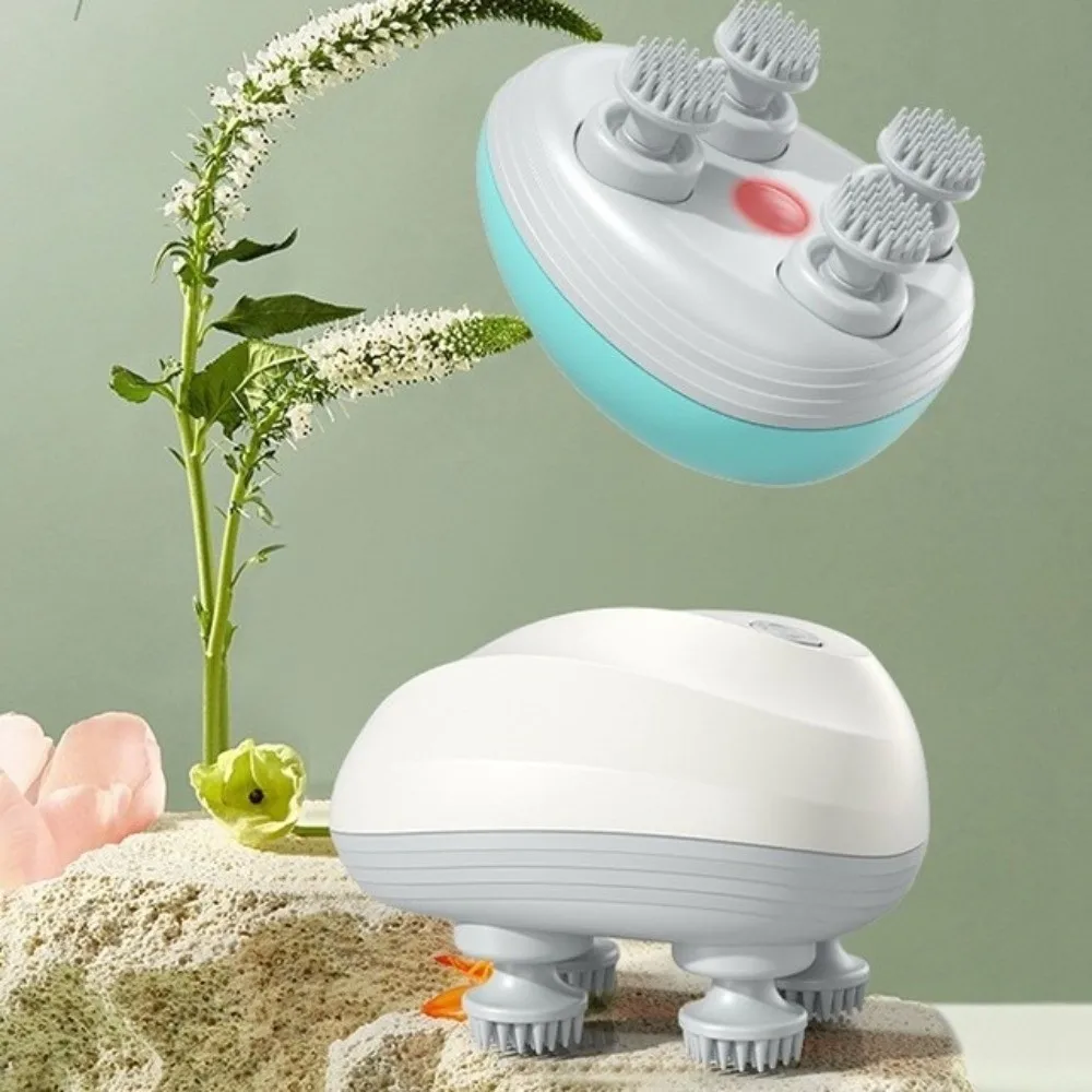 Waterproof Electric Head Massager Deep Tissue USB Rechargeable Scalp Massager Ergonomic Intelligent Head Massage Machine