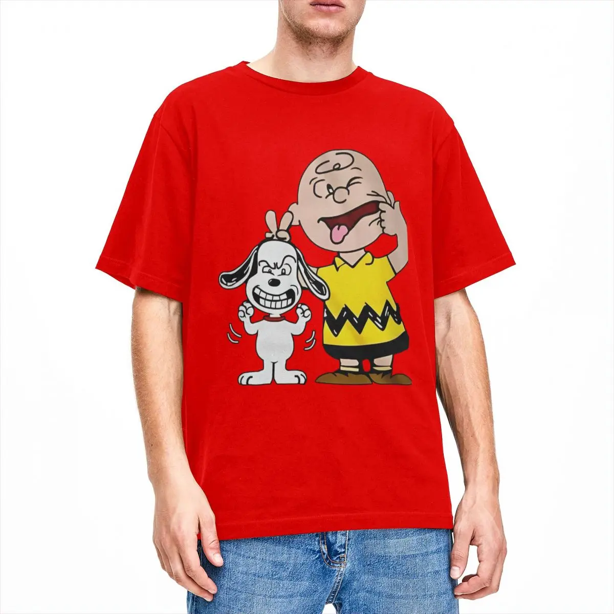 thumbnail image 1 of Camisetas de algodón de Peanuts, Charlie Brown y Snoopy, camisetas de verano Y2K, divertidas camisetas de manga corta, camisetas con cuello redondo y estampado de hip hop, 1 of 5