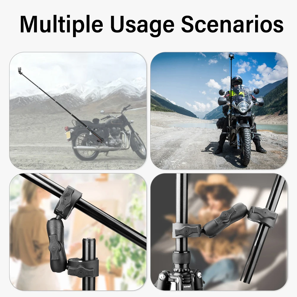 Per insta360 One X2 X3 moto Panoramic Selfie Stick Bike monopiede staffa di montaggio manubrio per GoPro Max Hero 11 accessori