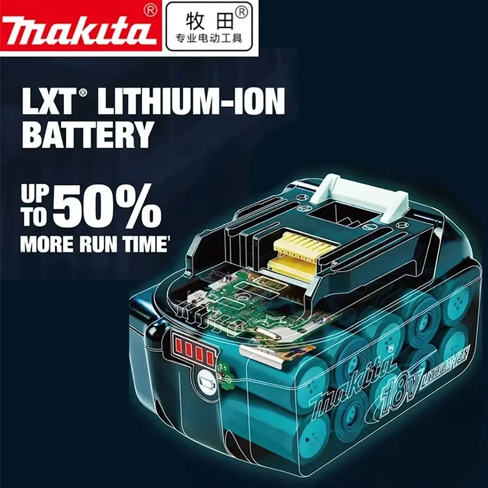 100% Original Makita 6Ah/5Ah/3Ah for Makita 18V Battery BL1830B BL1850B BL1850 BL1840 BL1860 BL1815 Replacement Lithium Battery rechargeable battery