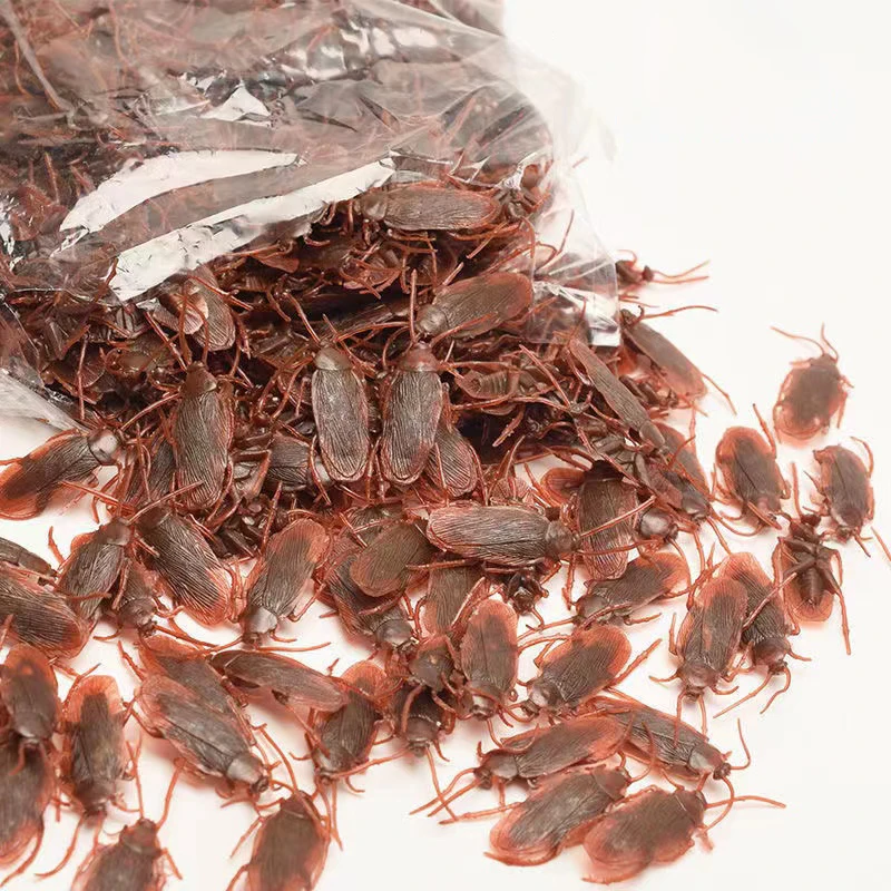 

Halloween Party Decoration Cockroach Funny Fake Plastic Pranks Insects Trick Props Artificial Roach Bug Kids Favor Toys 10-30Pcs