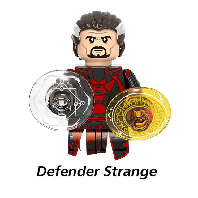 Disney Doctor Strange Scarlet Witch Moon Knight Wong Building Block Dormammu Hulk Ultron Carter Professor X Brick America Chaves O-X1890