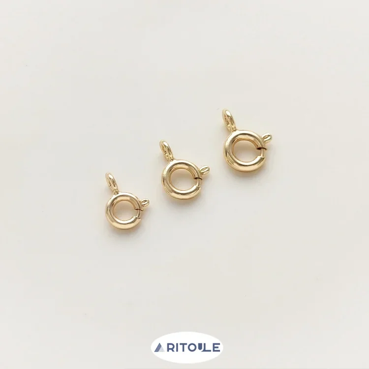 

Customized 4K bag gold color retention fine spring buckle handmade accessories DIY bracelet necklace jewelry closure buckle