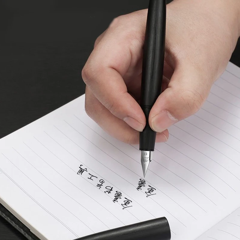 Jinhao 80 시리즈 블랙 만년필, 엑스트라 파인 0.3 0.38 0.5mm, EF F 펜촉, 필기구, 실버 클립, 사무용품, 문구