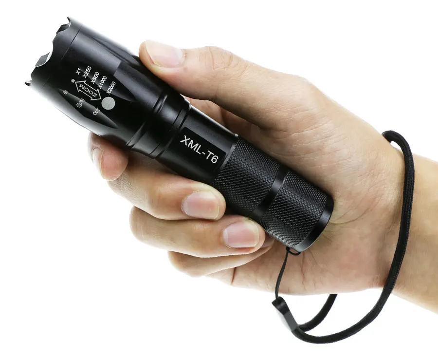 

Portable LED Flashlight XML-T6 Need Uses 18650 Battery Multifunctional Outdoor Camping Telescopic Tactical Flashlight