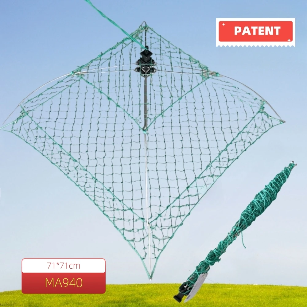 

MA940 Crabbing Net Folding Ultralight Crabbing Trap Nets Portable Cage Crab Cage Automatic Collapsible Fish Trap Net Accessories