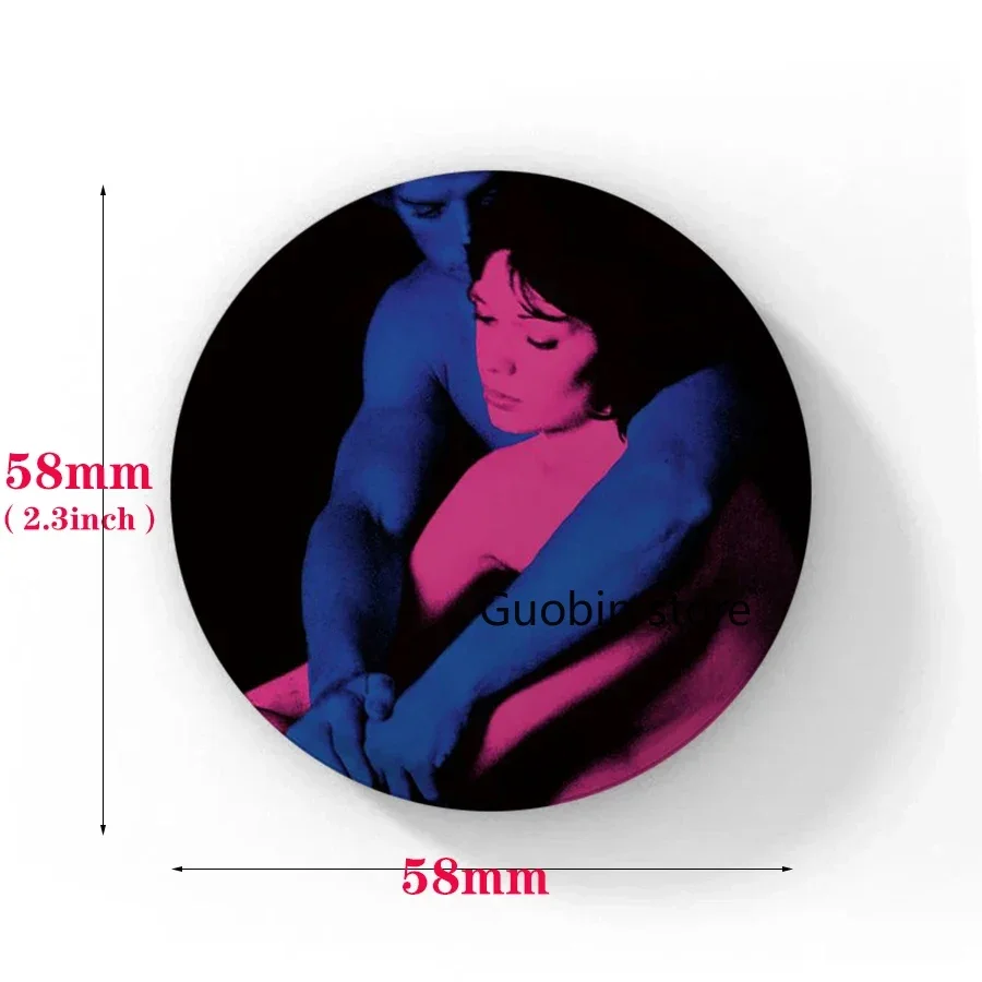 Metal Brooch Pop Tv Girl Button Pin Collar Badge for Backpack 58mm