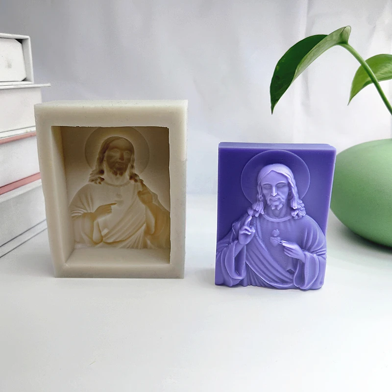 Soap Mold Handmade Soap-Making Tools Christian Mould for Wax Resin Epoxy Clay Plaster DIY Gift Table Decor