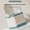 Elderly Mobile Commode Toilet, Foldable Adult Bedroom Odor Proof Portable Toilet Seat Bedside Toilet Chair for Disabled People 3