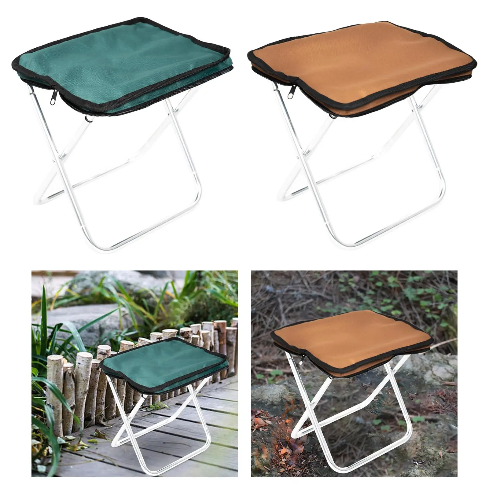 Portable Folding Stool,Camping Stool,Lightweight with Carry Bag Collapsible Stool,Foot Rest Stool for Outdoor Living Travel