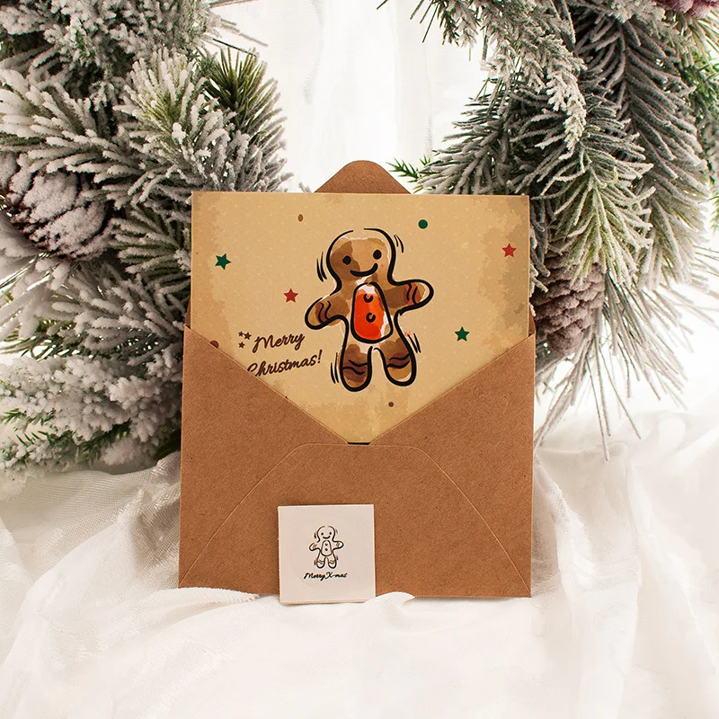 Vintage Merry Christmas Greeting Cards with Envelopes and sticker Holiday Greeting Cards Assortment Christmas Card Set