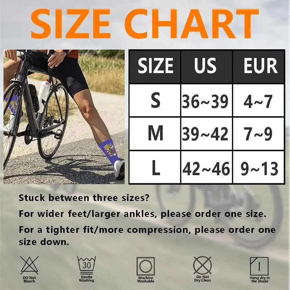 Cycling Socks Sports Socks Creative Skeleton Hand Pattern Sports Cycling Socks with Rose in Hand Unisex Sweat Absorbing Breathable Durable
