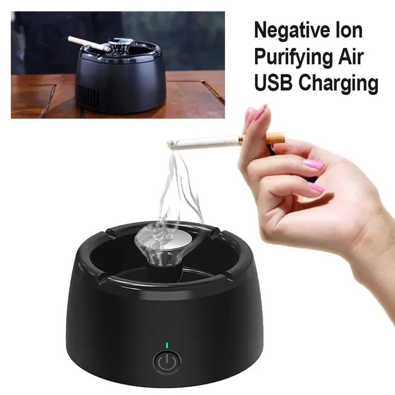 Smart Portable Home Negative Ion Air Purifier Ashtray Car Cigarette Lighter  Smokeless Ashtray Smoking - AliExpress