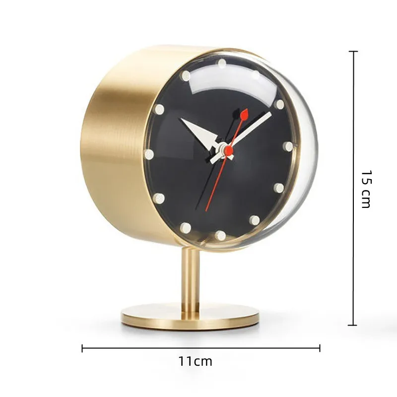 Specialty Table Clocks Retro Decoration Creative Modern Design Brass Quartz Silent Desktop Clock Home Decor Black Gifts table clock digital table clock mini desk clock retro desk clock