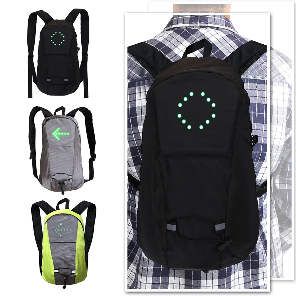 Led clignotant vélo pack gilet réfléchissant sac à dos w