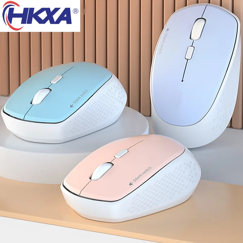 Мышь Компьютерная HKXA Беспроводная Бесшумная, 2,4 ГГц, USB, 1600 DPI