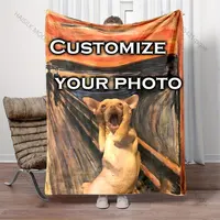 Photo Custom Blankets Add Your Creative Patterns Pet Photo Prints Suitable for Home Sofas Outdoor Camping Travel Beach Blankets 1